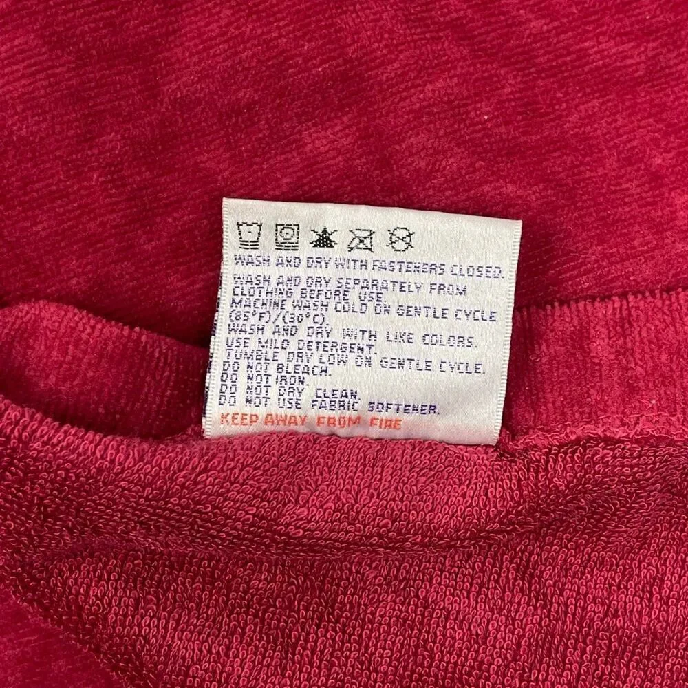 Melsimo Towel Selections Vintage Body Wrap Around Towel Cover Up Terry Cloth Red